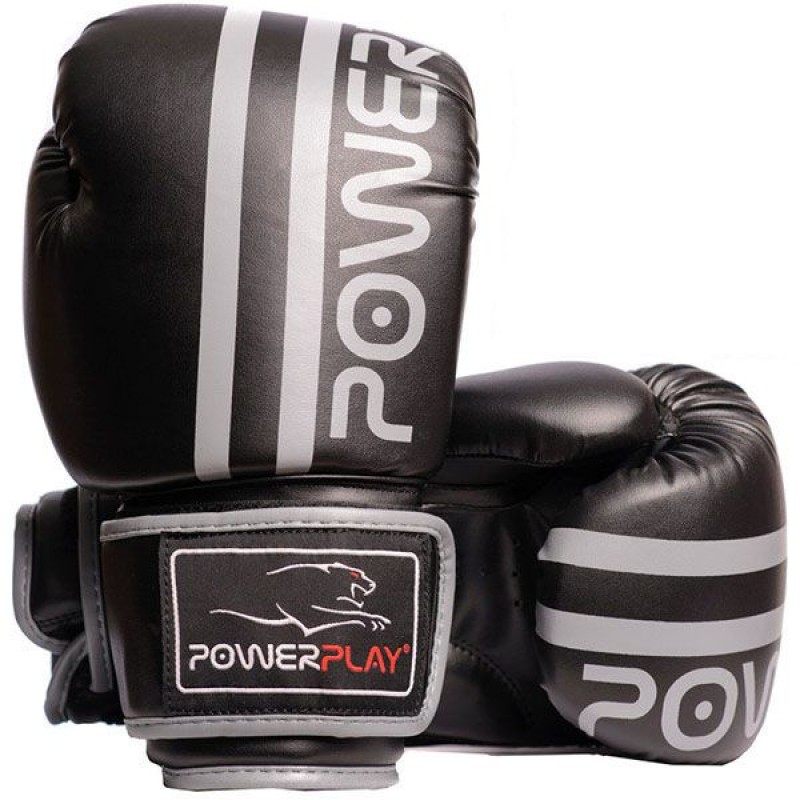 

Перчатки боксерские PowerPlay Black/Grey, код: PP_3010_Black/Grey