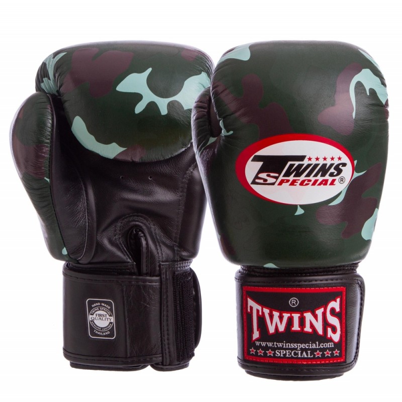 

Перчатки боксерские кожаные Twins 10-18oz, код: FBGVL3-ARGN