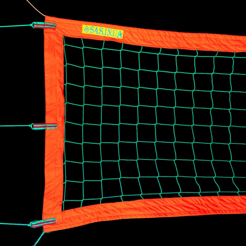 

Сетка для пляжного волейбола безузловая S4S Евро Элит зелено-оранжевая, код: 10697-S4S