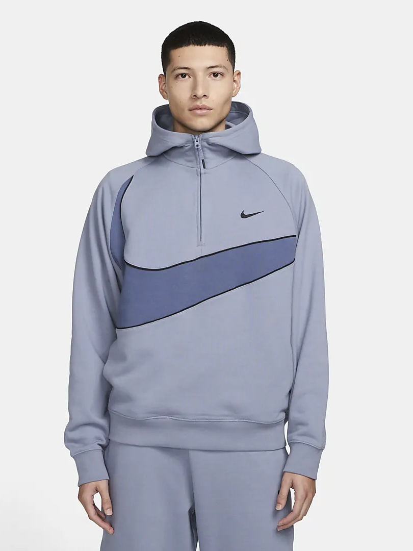 Толстовка утепленная Nike M Nk Swoosh Flc Hz Hoodie Dx0566 493 M 196153454071 в интернет