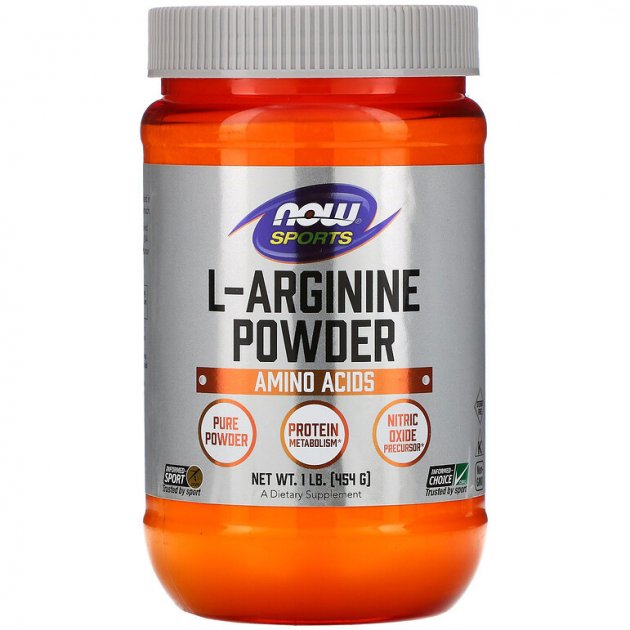 Аминокислоты Now Foods Sports L- Arginine powder 454 gr аргинин порошок ...