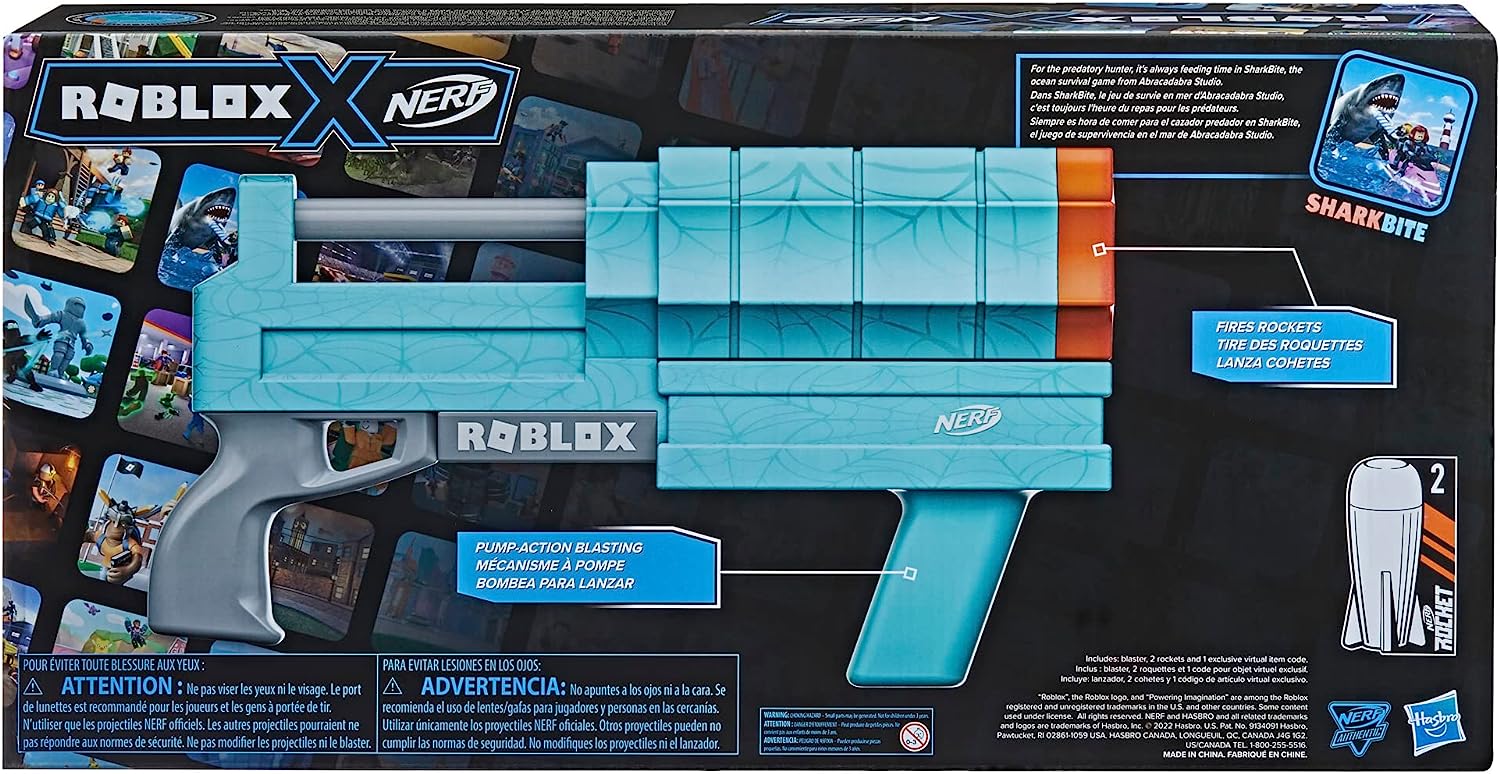 Бластер Нерф Роблокс Укус Акулы Nerf Roblox Sharkbite Web Launcher Rocker  Blaster Hasbro (F6131) – фото, отзывы, характеристики в интернет-магазине  ROZETKA от продавца: Вuy here | Купить в Украине: Киеве, Харькове, Днепре,