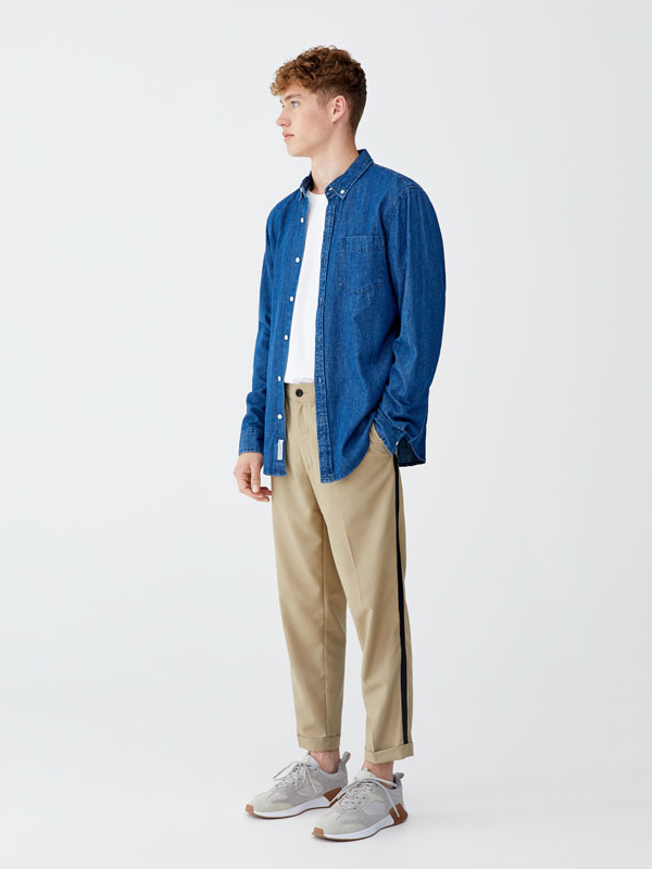 

Брюки Pull & Bear 9680-500-707 M Песочные