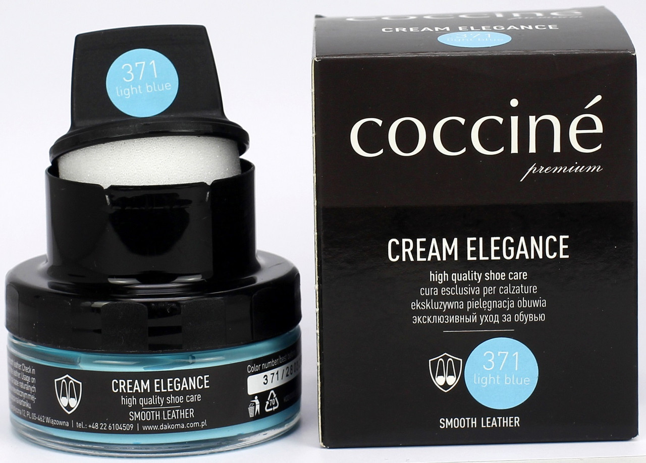 

Крем с губкой цвет Голубой для гладкой кожи Cocciné Cream Elegance 50мл с/б