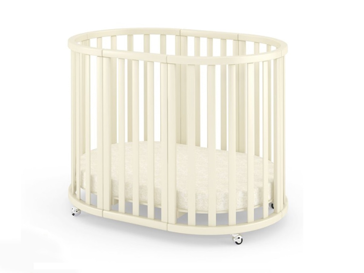 

Кровать детская колыбель из натурального дерева сосна Бемби MebiGrand 60x120 Бежевый