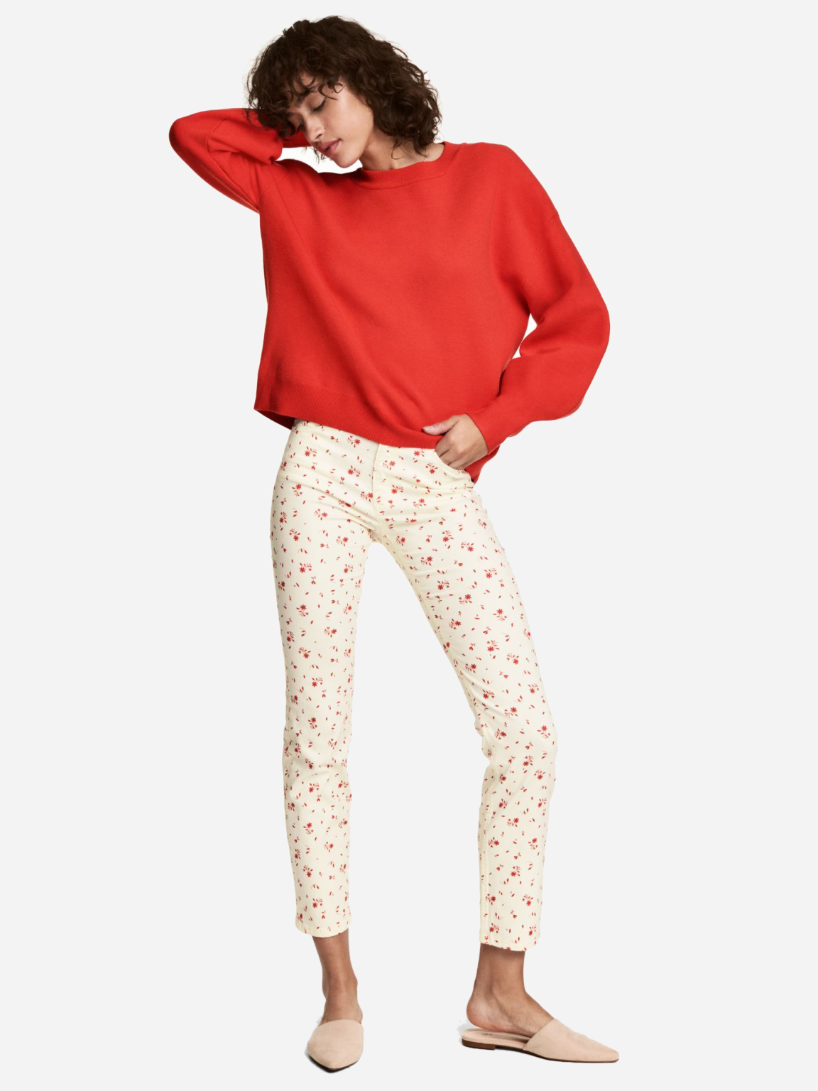 

Брюки H&M 05428466_1 34 Желтые с красным
