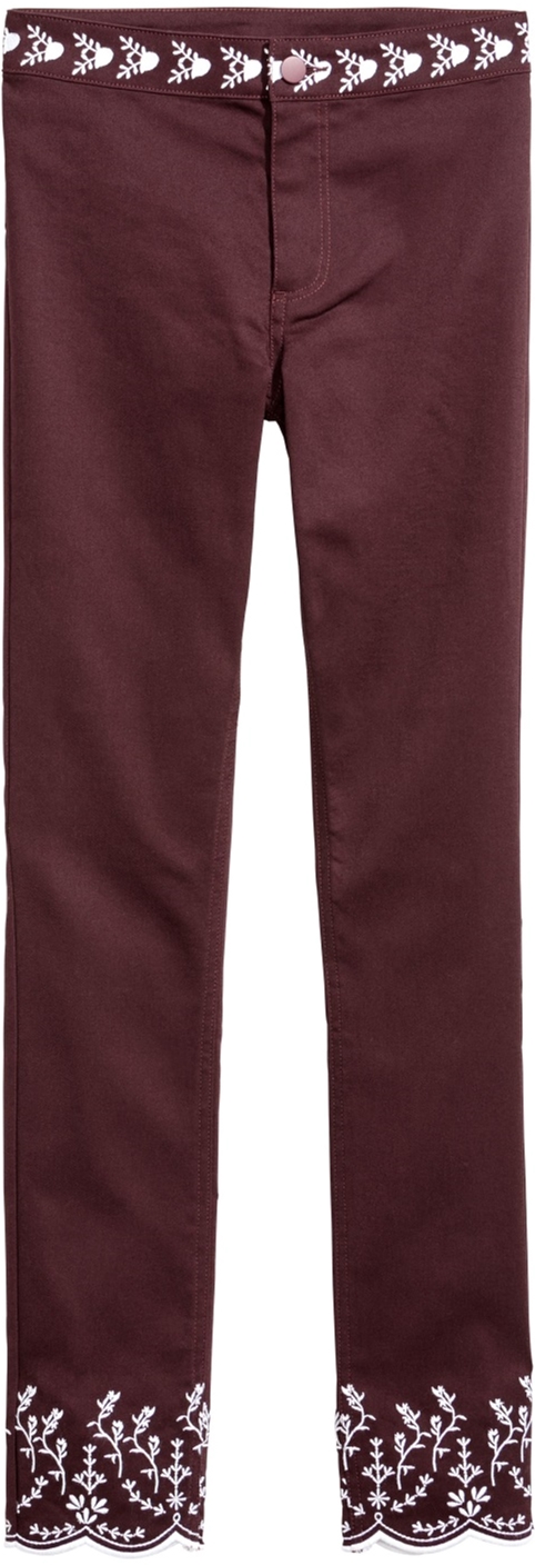 

Брюки H&M 04765586 32 Бордовые