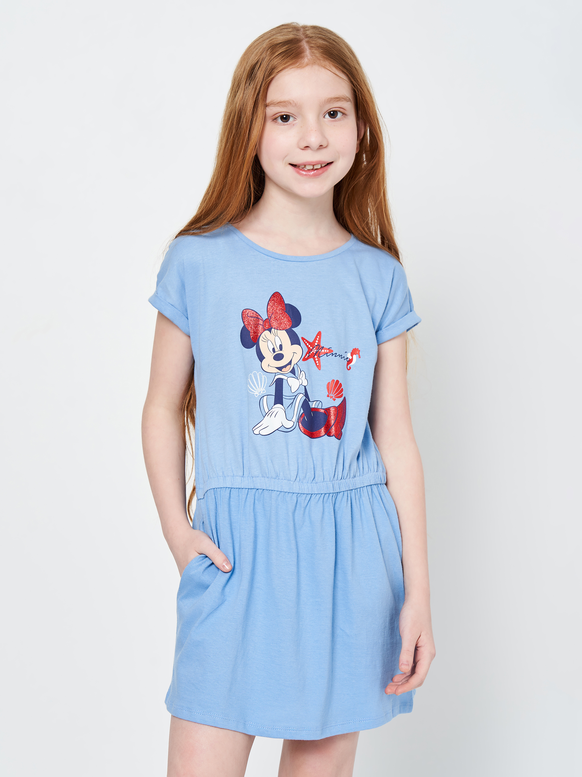 Акція на Дитяча літня сукня для дівчинки Disney Minnie WE1226 92-98 см Синя від Rozetka
