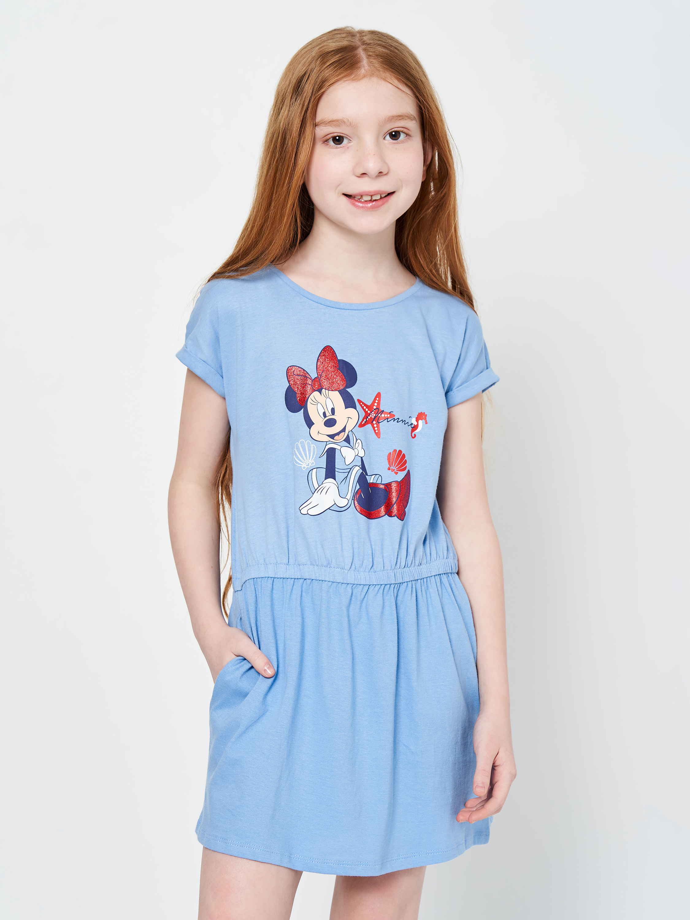 Акція на Дитяче літнє плаття для дівчинки Disney Minnie WE1226 92-98 см Синє від Rozetka