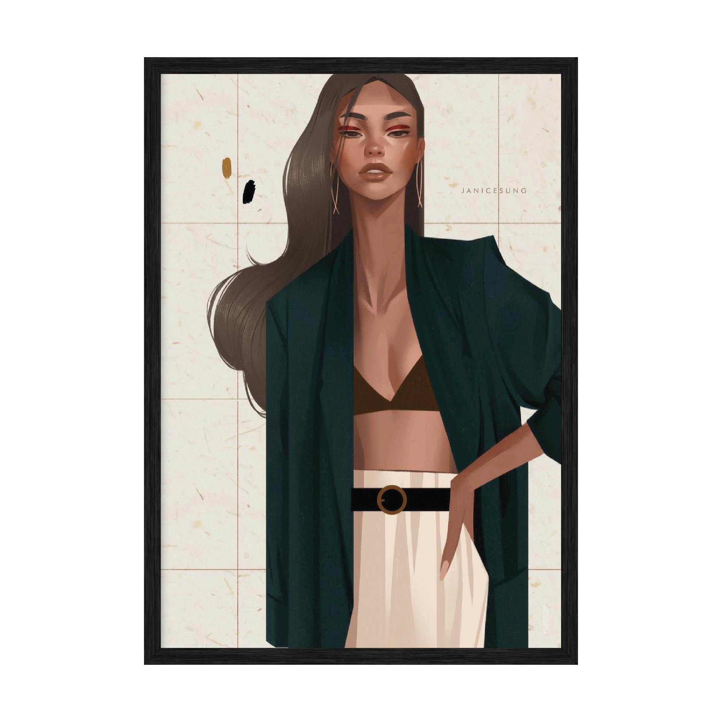 

Постер "Girl vol 12" с антибликовым стеклом 420x594 мм в чёрной рамке