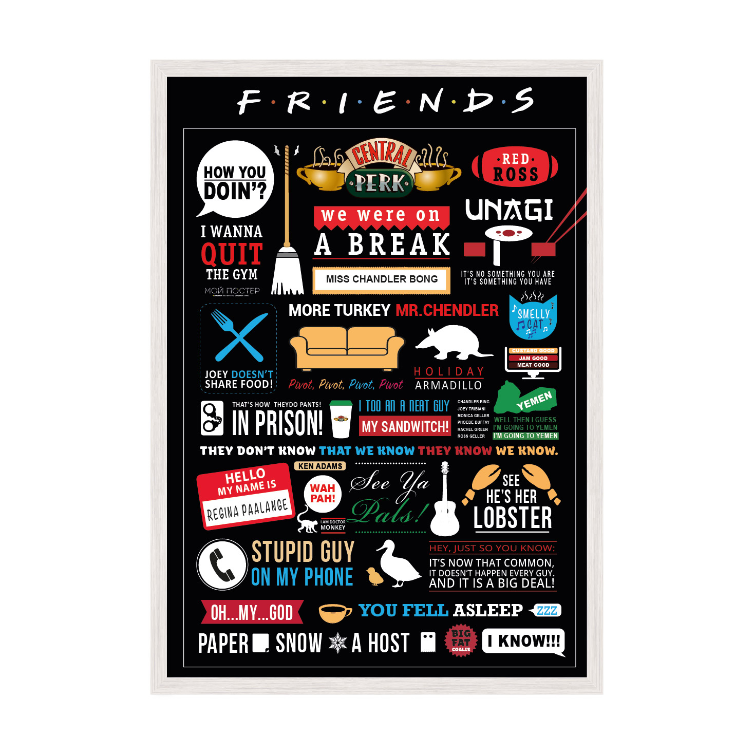 

Постер "FRIENDS" без стекла 420x594 мм в белой рамке