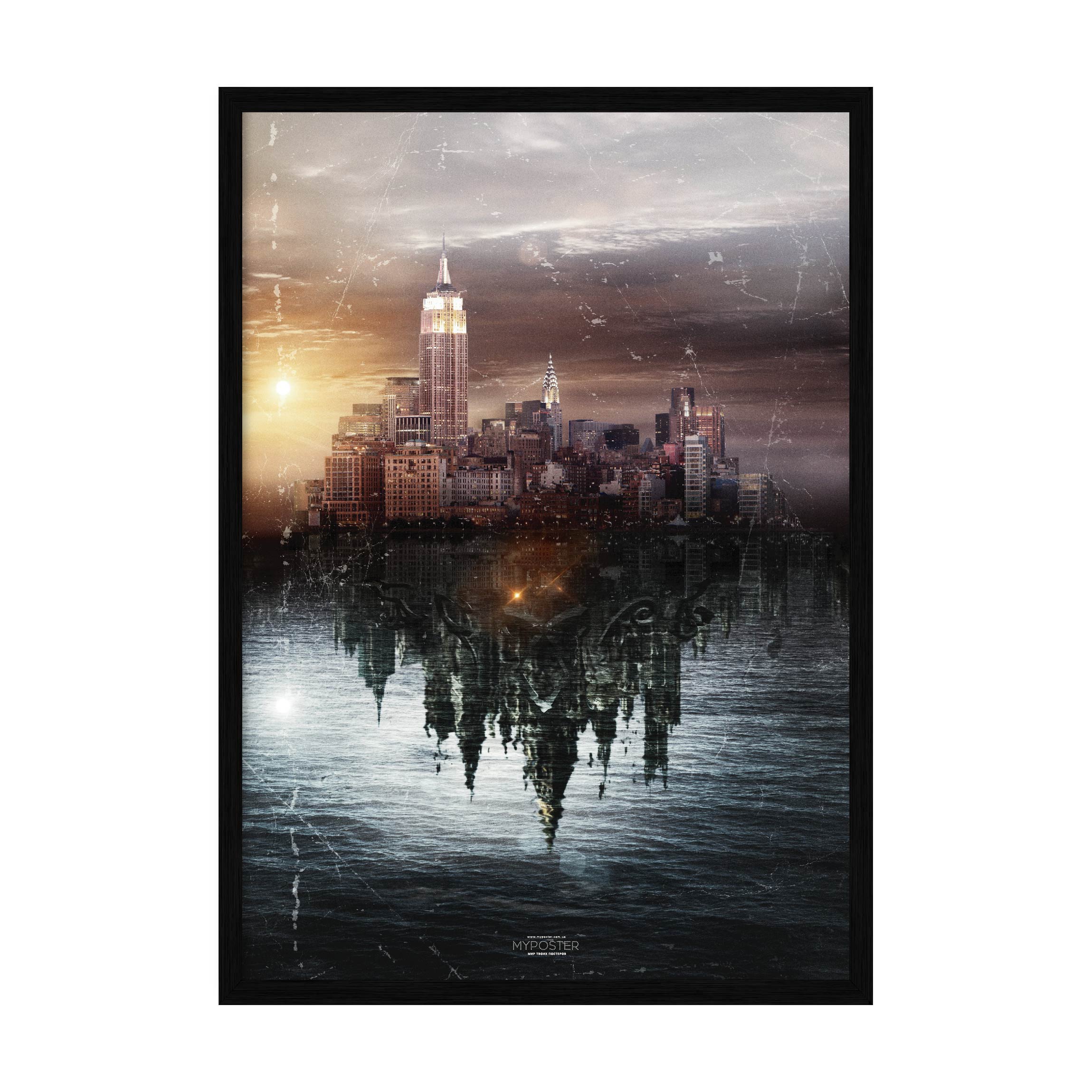 

Постер "City art" с антибликовым стеклом 297x420 мм в чёрной рамке