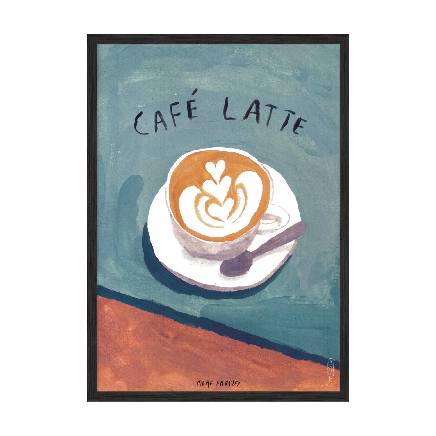 

Постер "Cafe Latte" без стекла 596x840 мм в чёрной рамке