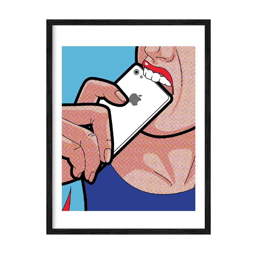 

Постер "Pop art iPhone" с антибликовым стеклом 596x840 мм в чёрной рамке