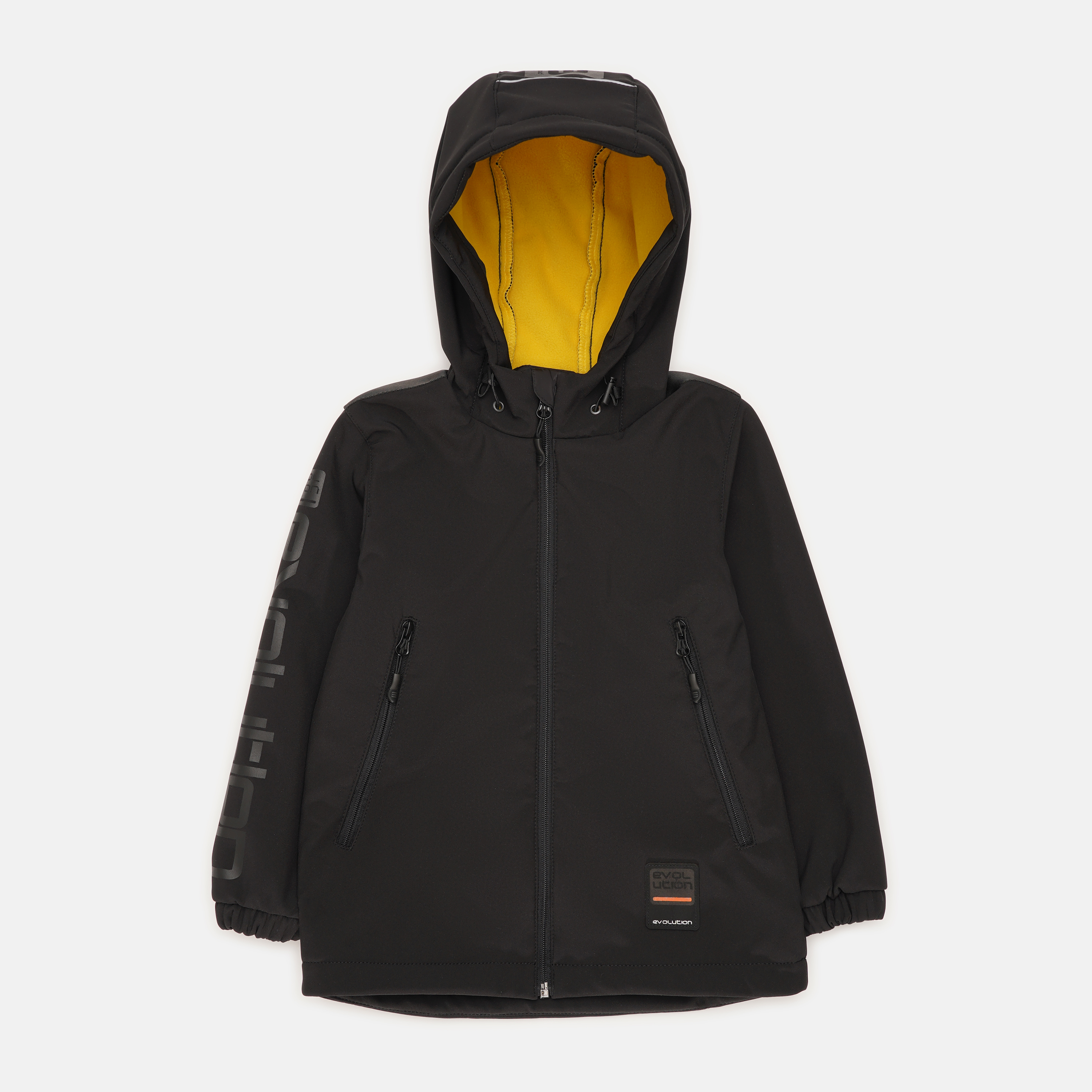 Акція на Дитяча демісезонна куртка для хлопчика Evolution 07-ВМ-22 110 см Чорна/Жовта від Rozetka