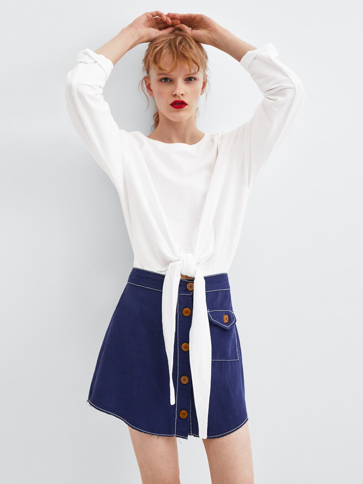 

Юбка Zara 02587203401 XS Синяя