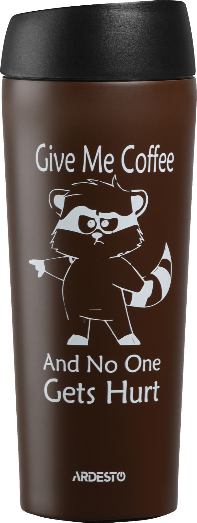 

Термочашка Ardesto Coffee time Raccoon 450 мл Коричневая