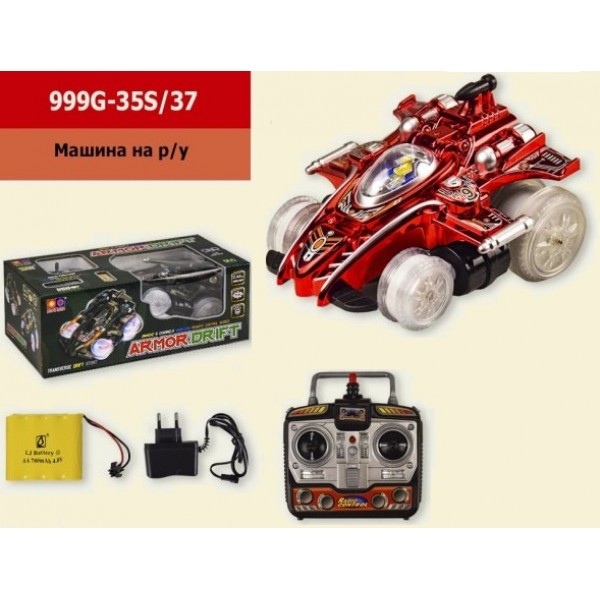 

Машинка перевертыш на радиоуправление A-Toys 999G-35S/37 светящиеся колеса красная