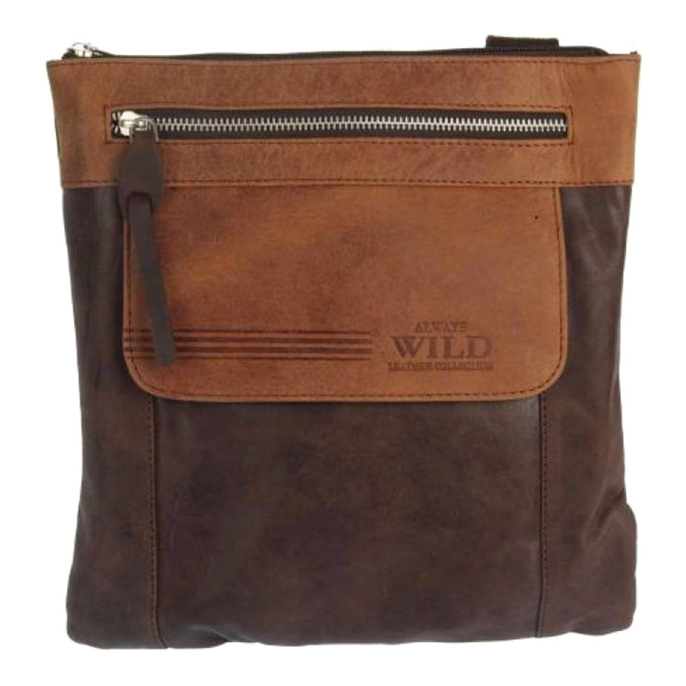 

Сумка мужская из натуральной кожи Always Wild BAG-1-HB коричневая