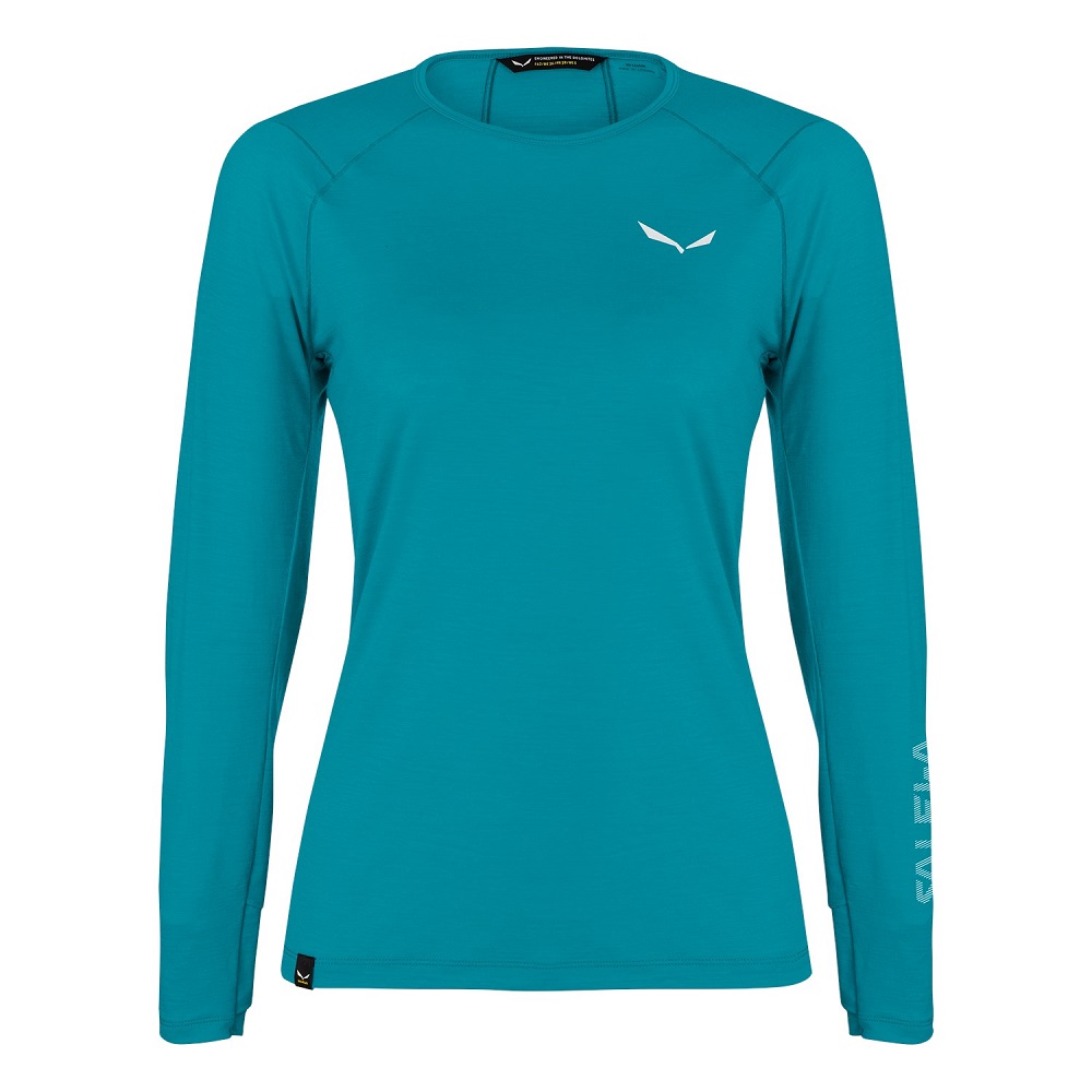 

Футболка Salewa Pedroc Wool Tee L/S Wms M Бирюзовый