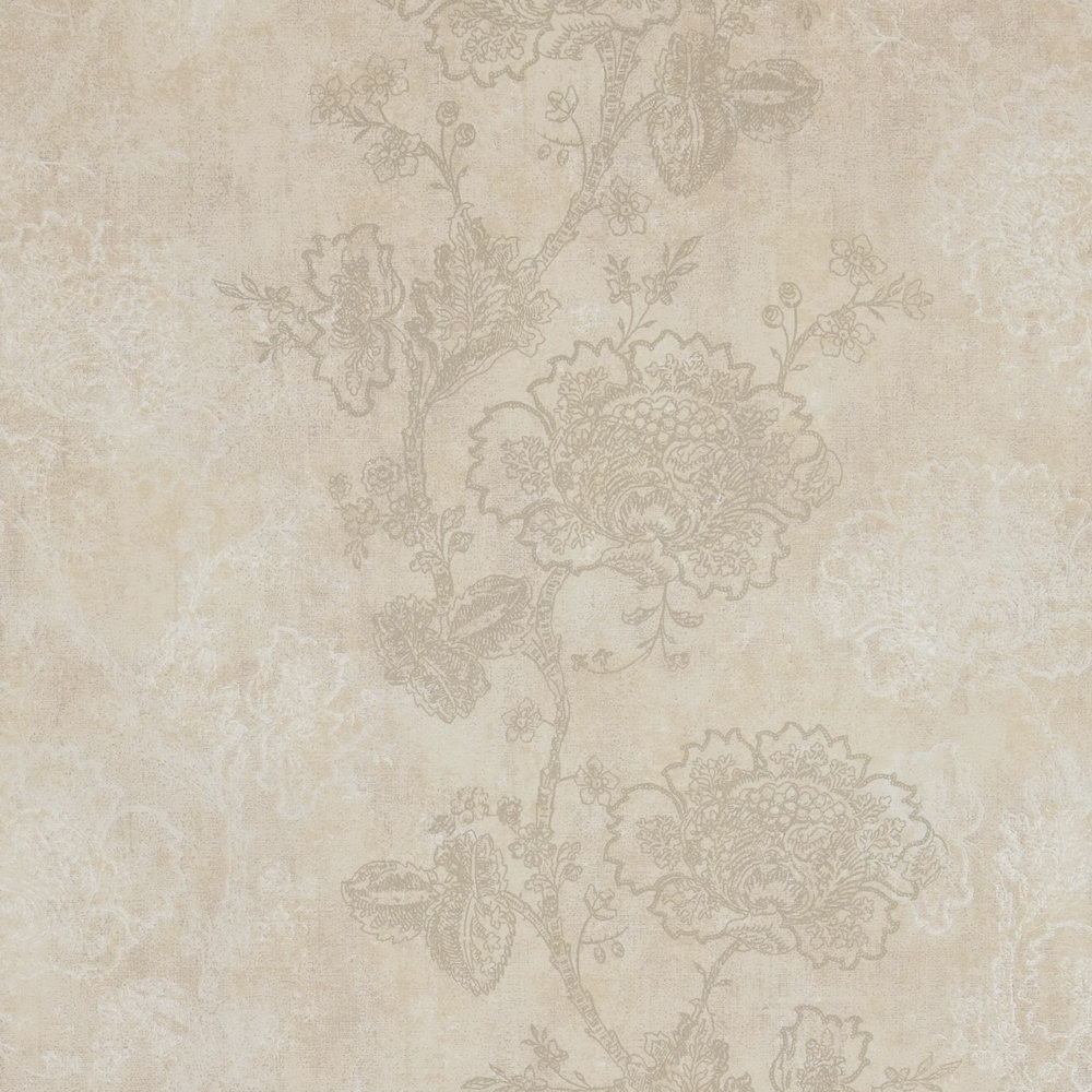 

Обои BN International Indian Summer 218564 цветы бежевые 0,53 х 10,05 м
