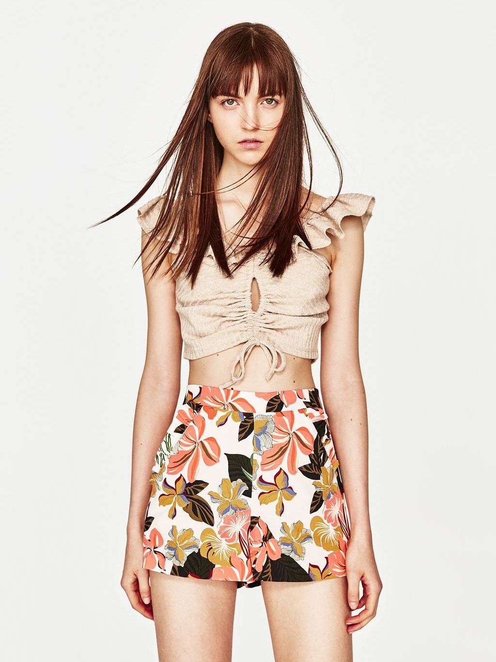 

Топ Zara 01971076450 L Серый