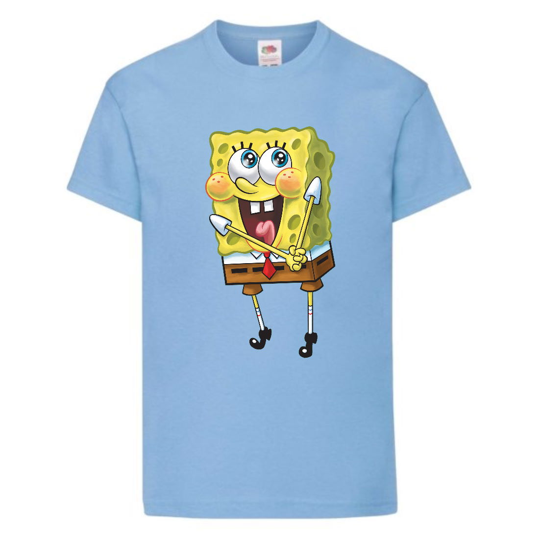 

Футболка детская Спанч Боб 11 (Sponge Bob) светло-голубая 116 см