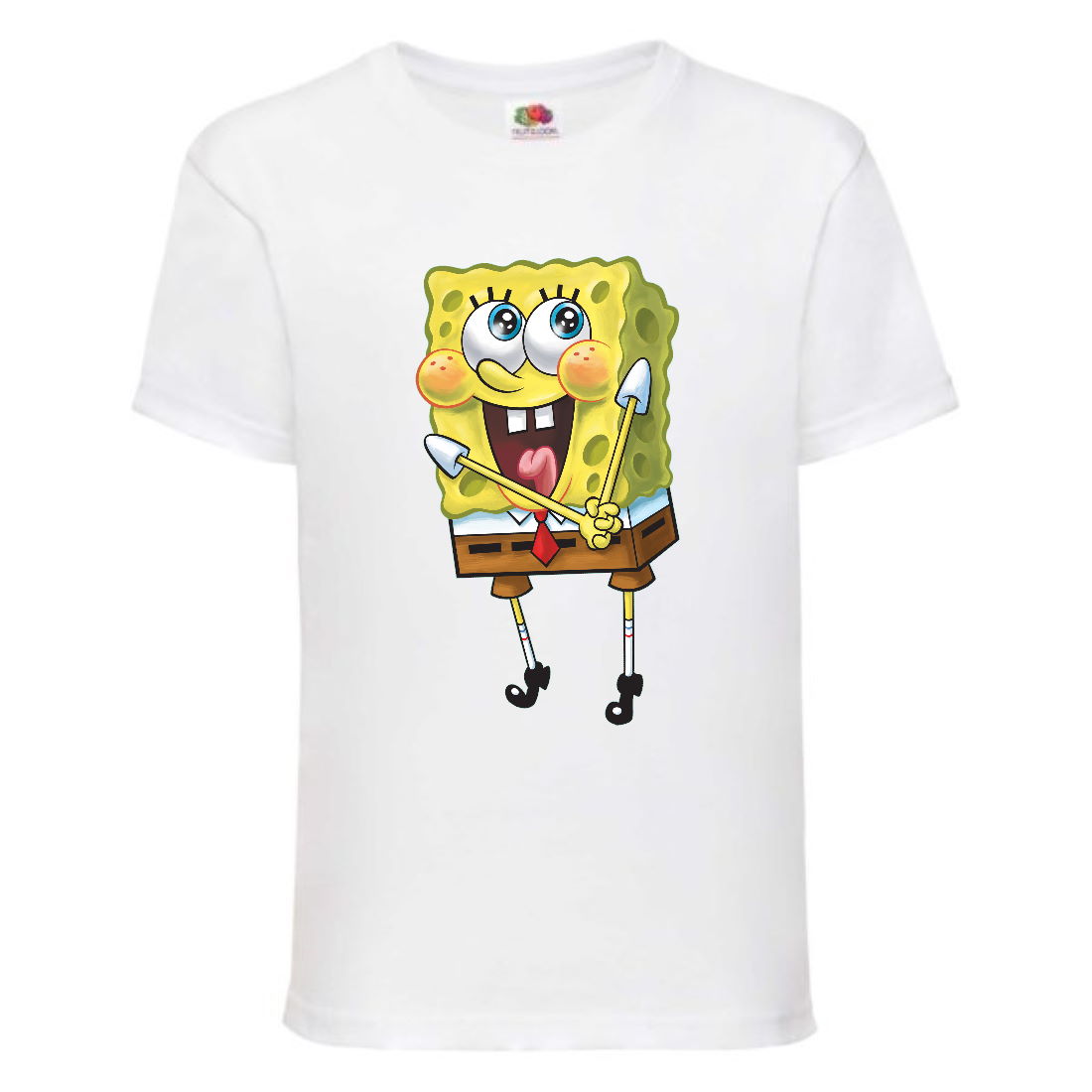 

Футболка детская Спанч Боб 11 (Sponge Bob) белая 104 см