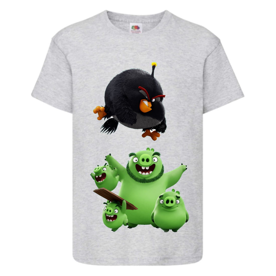 

Футболка детская Энгри Бердс (Angry Birds) серая (AB-pigs-bomb-gray) 152 см