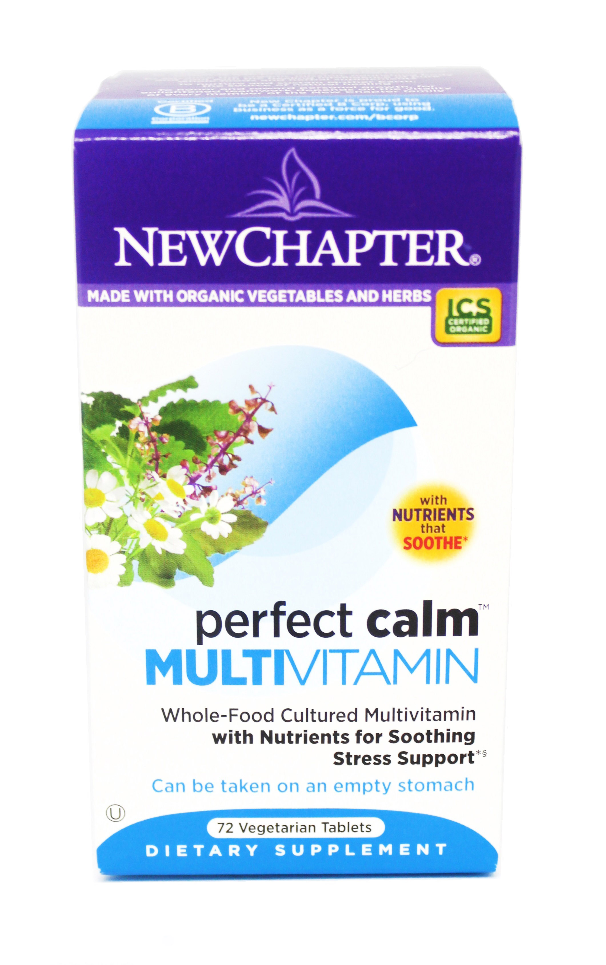 

Витаминно-минеральный комплекс New Chapter Успокоительные Мультивитамины Perfect Calm 72 таблетки