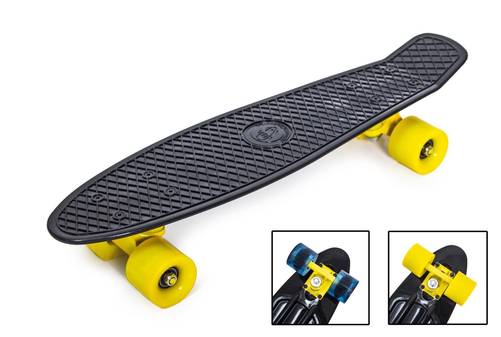 

Penny Board "Fish" Черный цвет. Матовые колеса