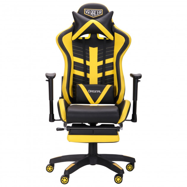 

Геймерское кресло AMF VR Racer BattleBee черный/желтый