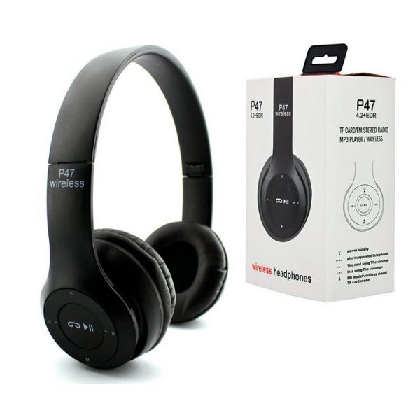 Бездротові навушники Wireless P47 SD + Bluetooth 5.0+EDR MP3 плеєр ...