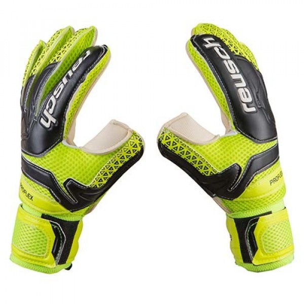 

Перчатки вратарские Latex Foam REUSCH, размер 8, 9, чёрный-салатовый, Размер 9