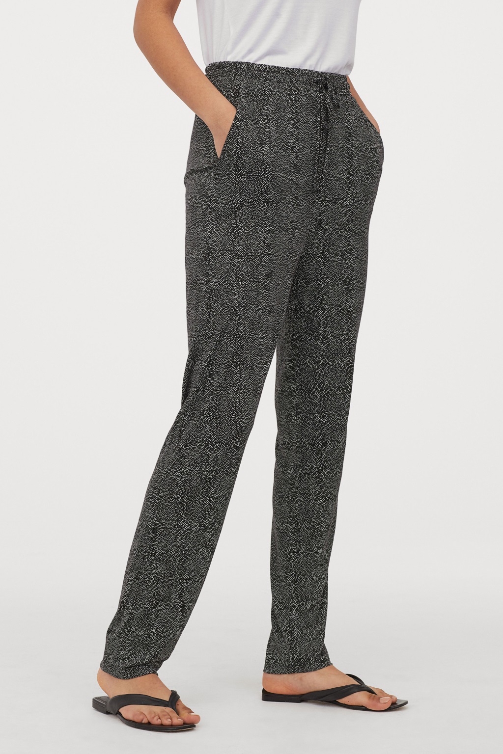 

Брюки H&M Basics 05624989_1 XS Черные с белым