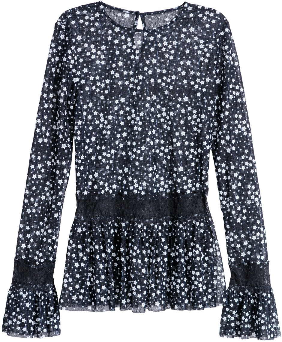

Блузка H&M Divided 05591926 36 Темно-синяя