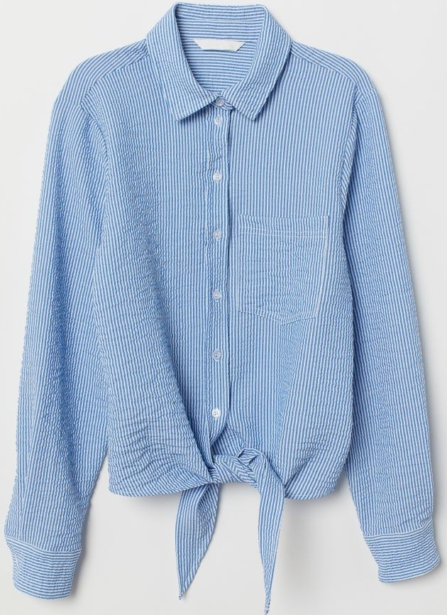 

Блузка H&M 07392679 44 Белая/Голубая полоска