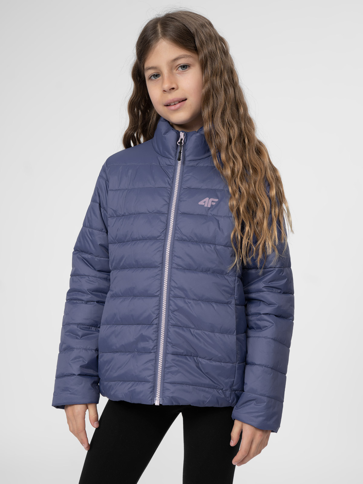 Акція на Підліткова демісезонна куртка для дівчинки 4F 4FJSS23TDJAF073-36S 140 см Синя від Rozetka