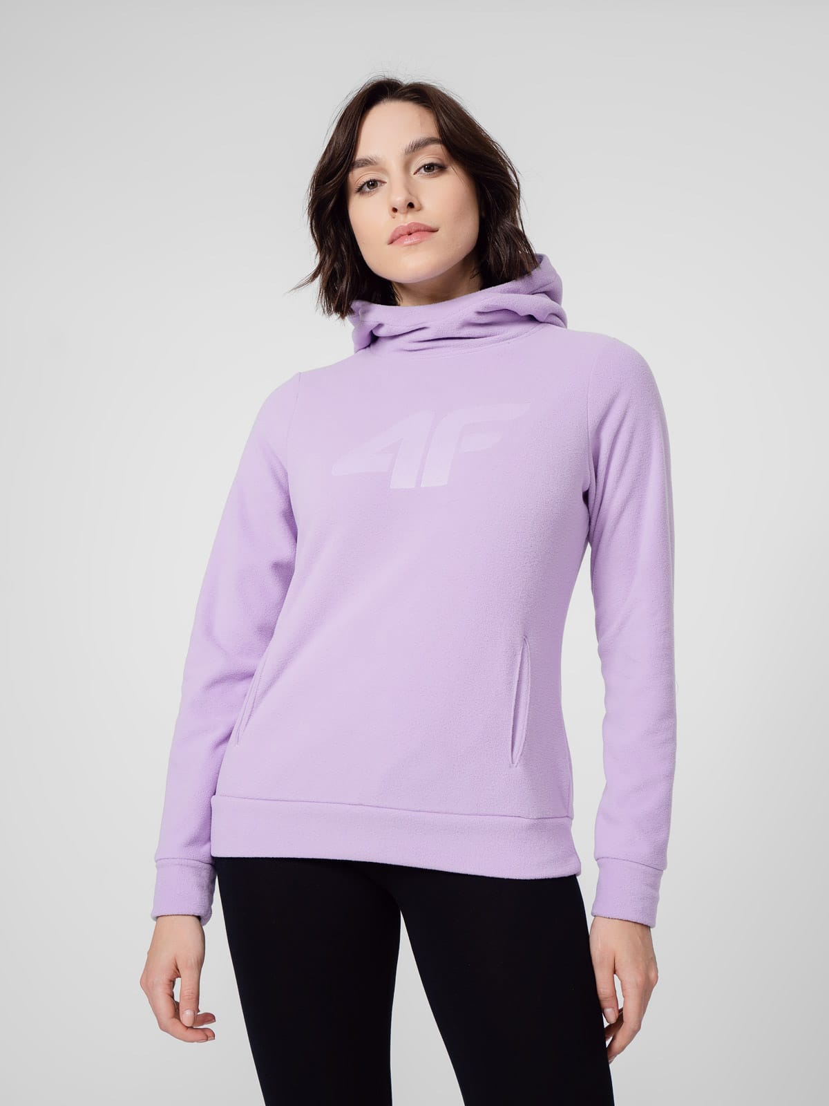 Акція на Худі тепле жіноче 4F Fleece F051 4FSS23TFLEF051-52S XS Фіолетове від Rozetka