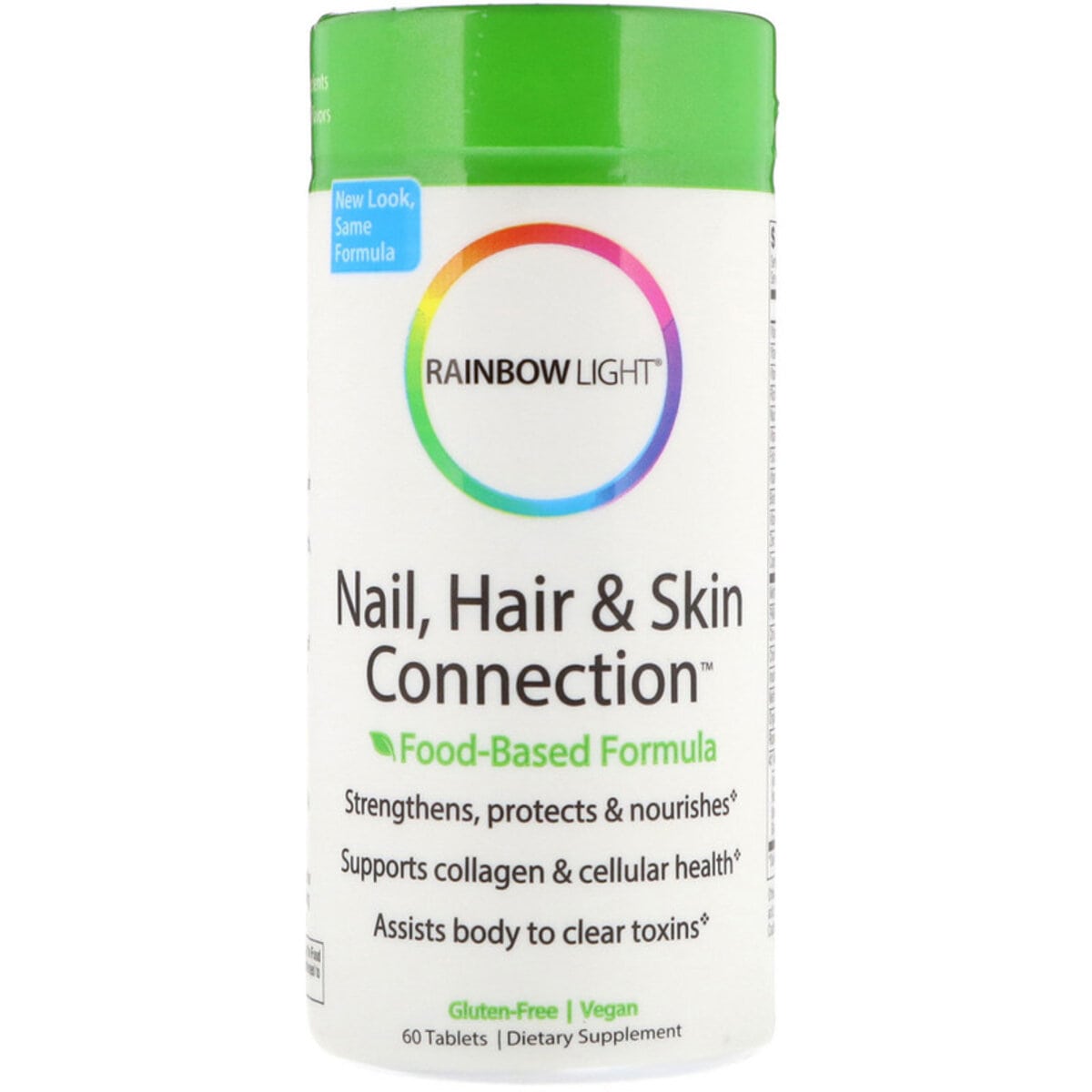 

Витаминный комплекс Rainbow Light Витамины для ногтей, волос и кожи Nail Hair & Skin Connection Food-Based Formula 60 таблеток