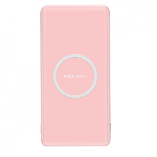 

УМБ ( повербанк) Momax (IP85) Q.Power Slim Wireless Power Bank (5000 mAh) Pink