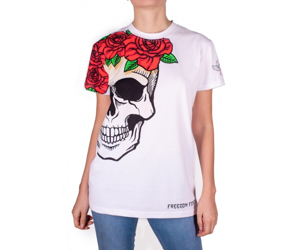 

Футболка DASTI Flower's Girl Skull Vidven белая DASTI 804DS20197125 L