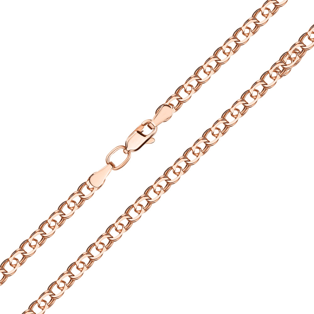 

Золотой браслет Арабка в плетении арабский бисмарк в красном цвете 000127254 18.5 размера