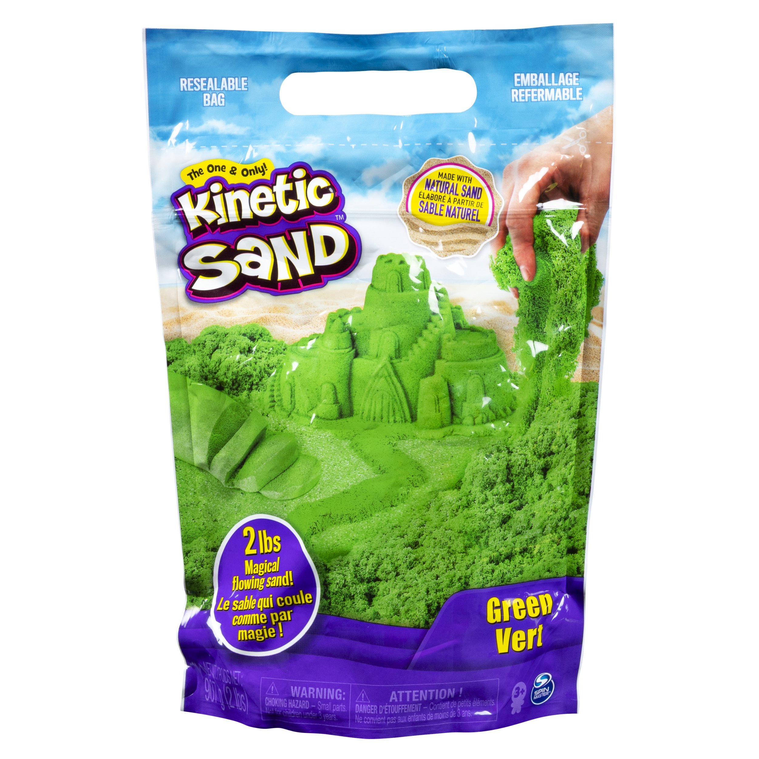 

Песок для детского творчества Kinetic Sand Colour Зеленый 907 г (71453G)