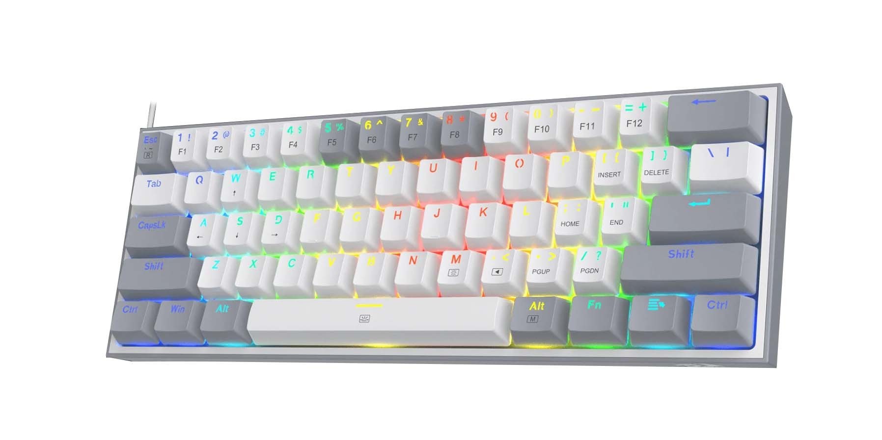 Клавиатура проводная Redragon K617 FIZZ / White and Grey RGB 60% – фото ...