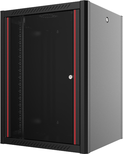 

Шафа настінна Mirsan WTN 19" 16U 600x560, RAL 9005 Чорний (MR.WTN16U56DE.01)