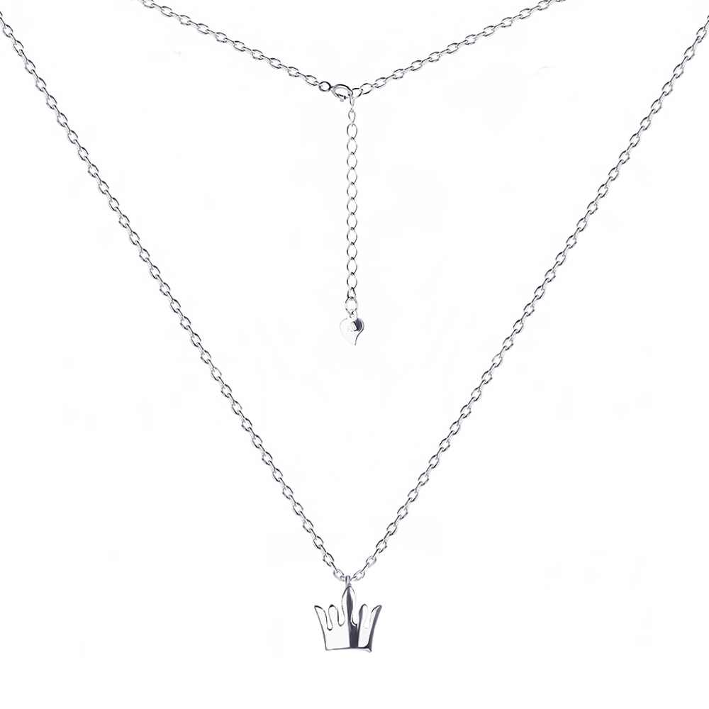 

Серебряное колье с подвеской-короной 000087882 40 размера