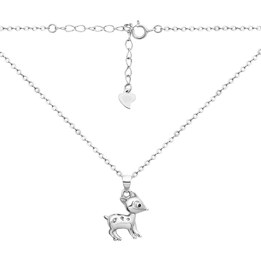 

Серебряное колье с подвеской 000132395 40 размера