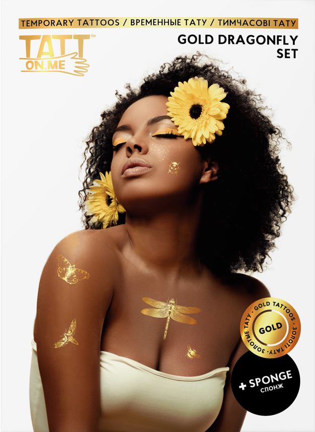 

Временные тату TATTon.me Gold Dragonfly Set NEW (TSGoldDragonfly) (4820191131712)