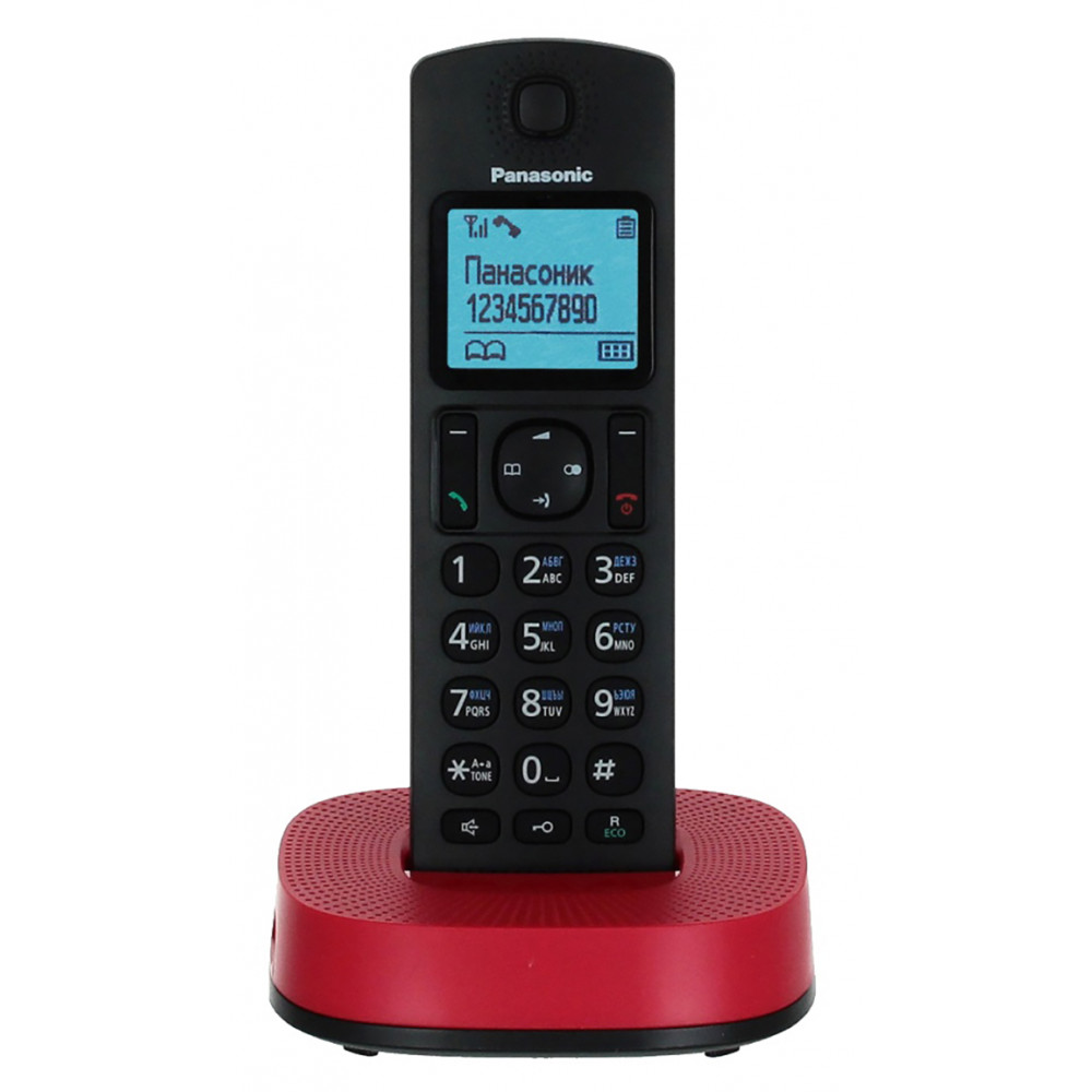 Радиотелефон Panasonic KX-TGC310UCR беспроводной Черный с красным ...